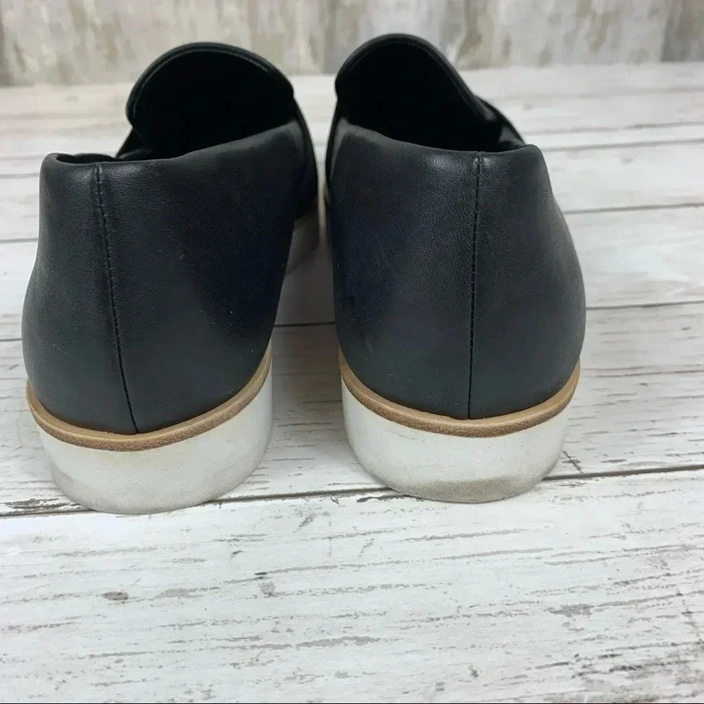 Via Spiga Tyson  Black Leather Slip-On Sneaker